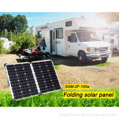12v foldable solar panel for RV battery clips
